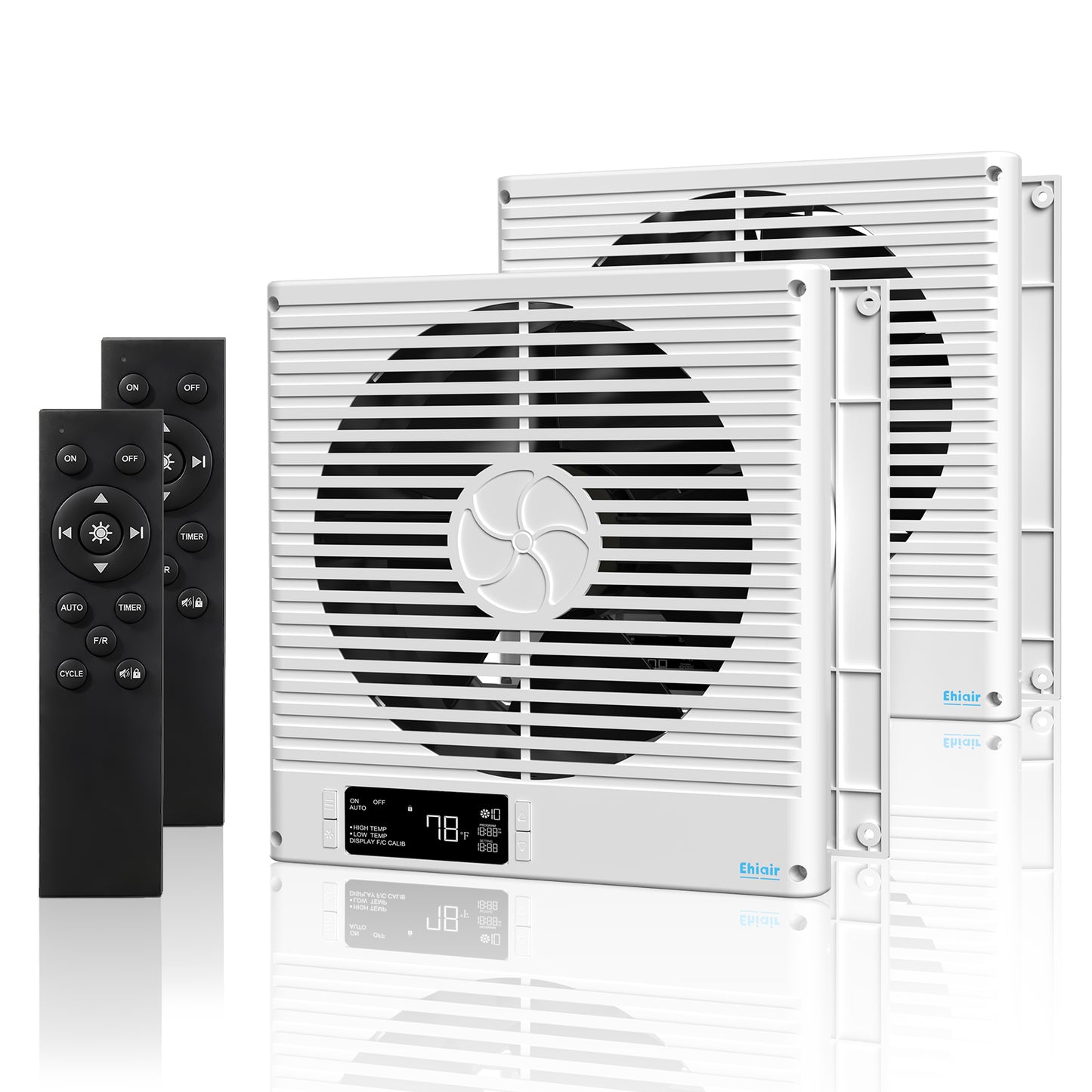 8" Room to Room Fan with Remote, 320 CFM Room to Room Air Transfer Fan, ETL Certifie