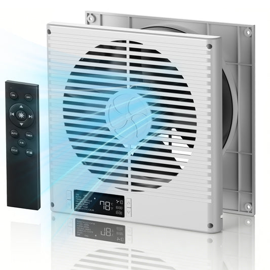 8" Room to Room Fan with Remote, 320 CFM Room to Room Air Transfer Fan, ETL Certifie