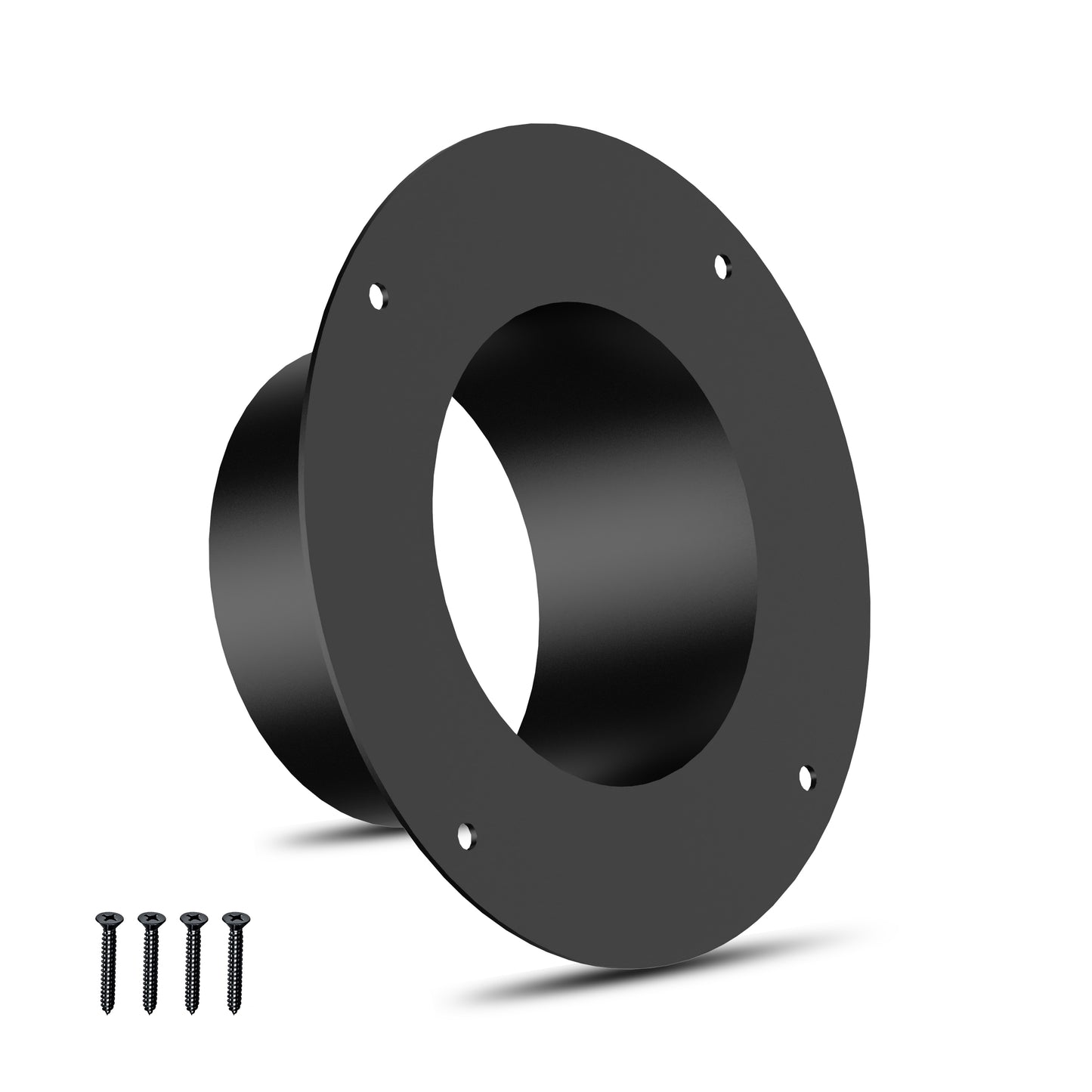 Ehiair Circle Duct Connector Flanges, Metal Dryer Vent Connector Fitting, Black